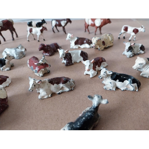 113 - vintage Britains, JoHill etc lead cows