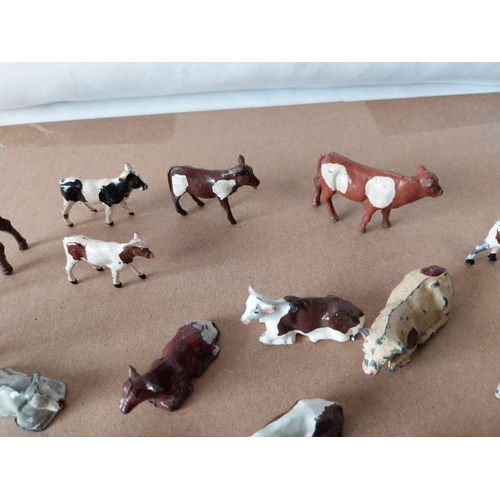 113 - vintage Britains, JoHill etc lead cows