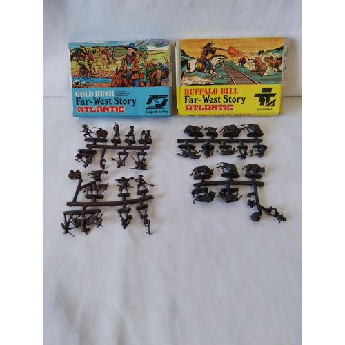 128 - vintage 1960s/70s Atlantic HO scale Far West Story gold rush & Buffalo Bill