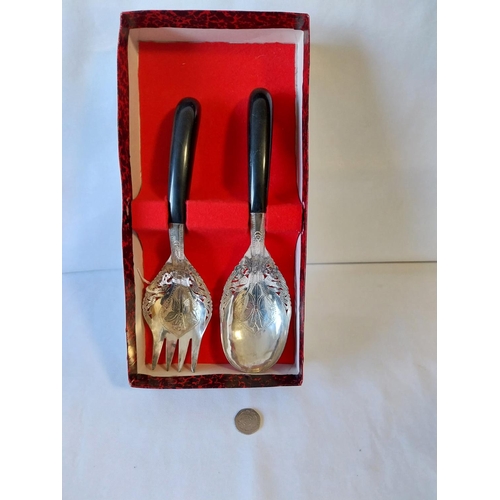 16 - white metal serving set