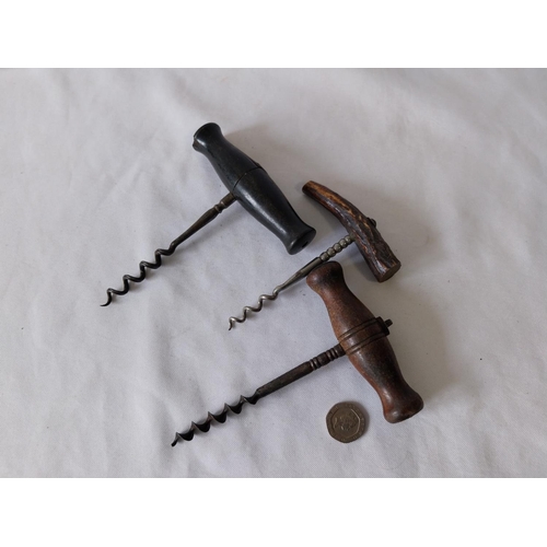 184 - 3 vintage corkscrews