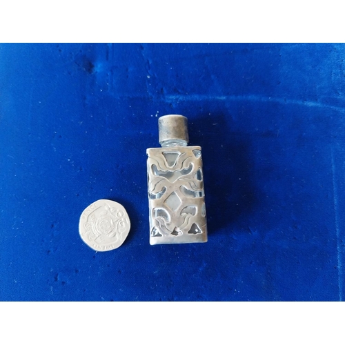 26 - silver miniature perfume bottle