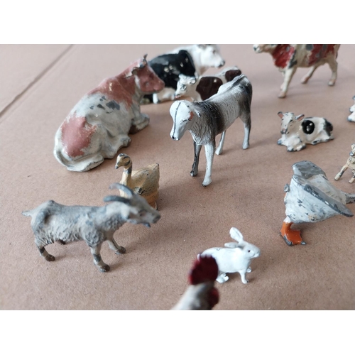 307 - vintage Britains, JoHill etc lead mixed farmyard