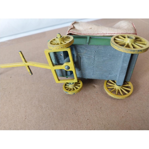 329 - vintage metal toy covered wagon