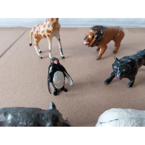 366 - vintage Britains, JoHill etc lead mixed Zoo animals