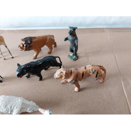 366 - vintage Britains, JoHill etc lead mixed Zoo animals