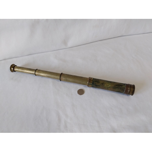 44 - antique 4 drawer brass telescope