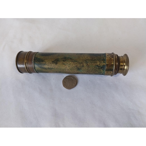 44 - antique 4 drawer brass telescope