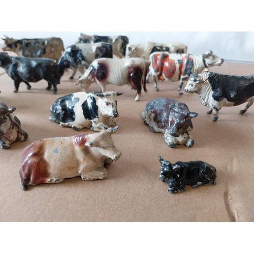 46 - vintage Britains, JoHill etc lead cows