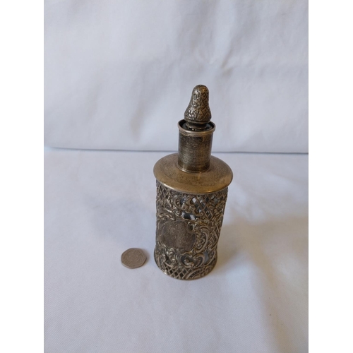 86 - HM silver covered perfume bottle c1902 56grams of silver