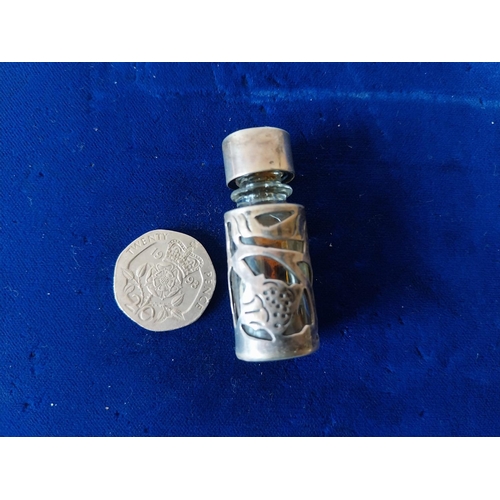 89 - HM silver miniature perfume bottle