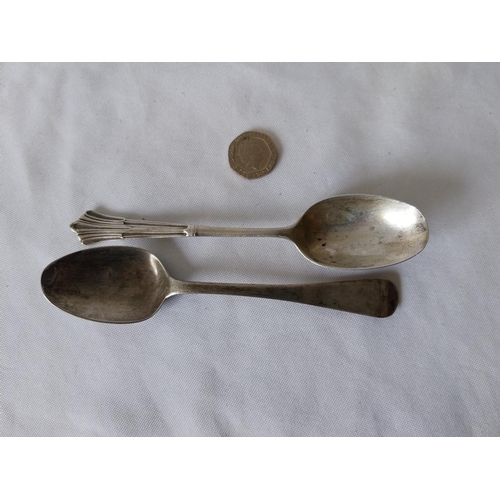 98 - 2 HM silver spoons c1924 c1827