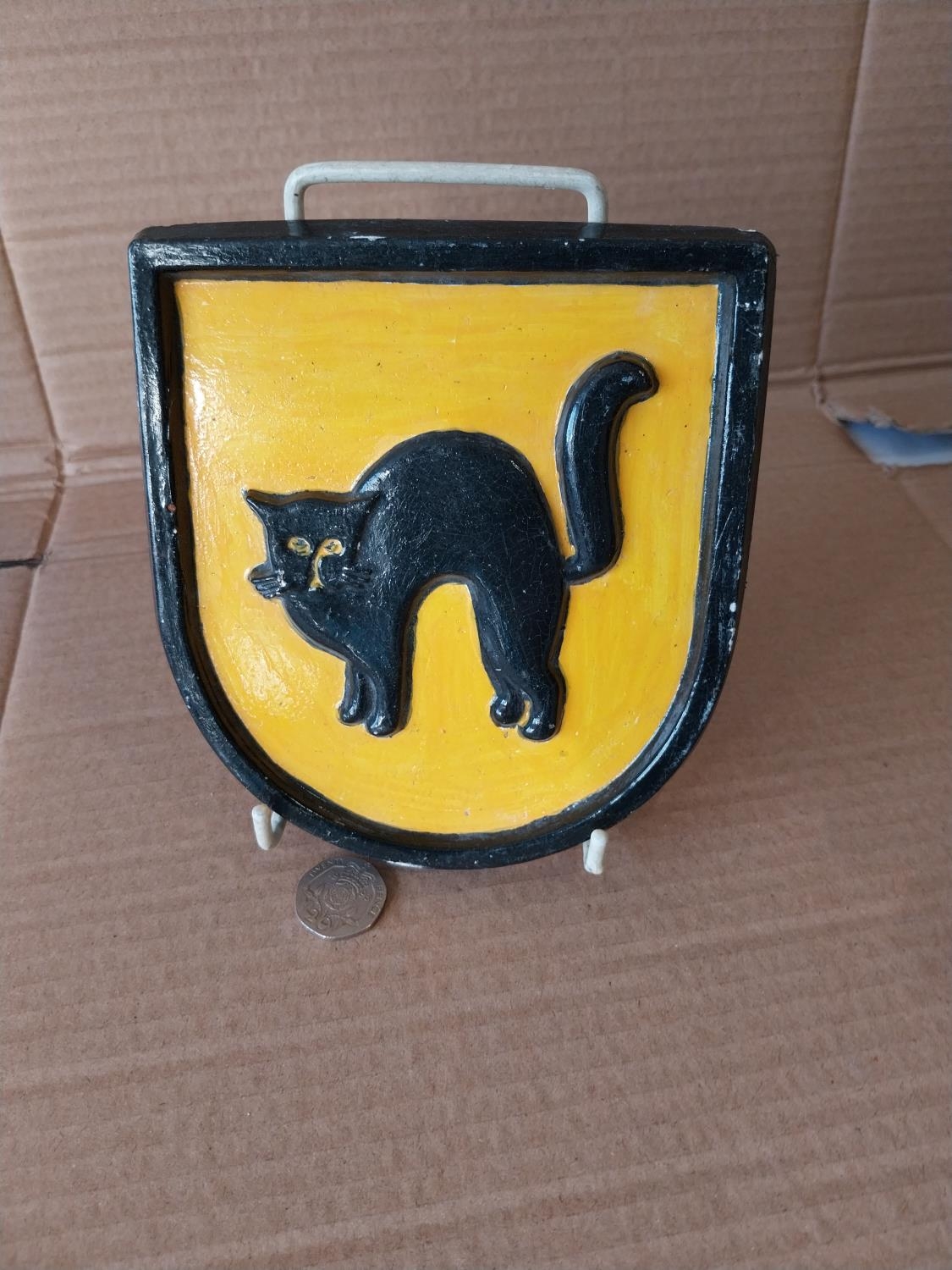 Black Cat plaque 14cm high