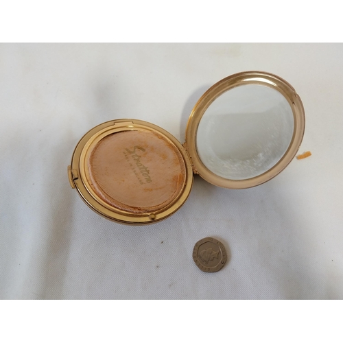 131 - Stratton mother of pearl powder compact