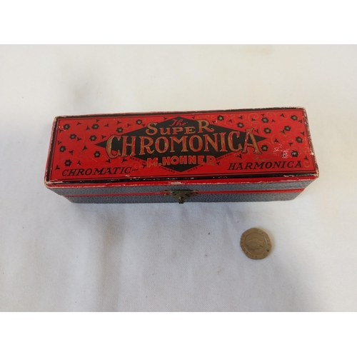 161 - vintage M Hohner Super Chromonica harmonica