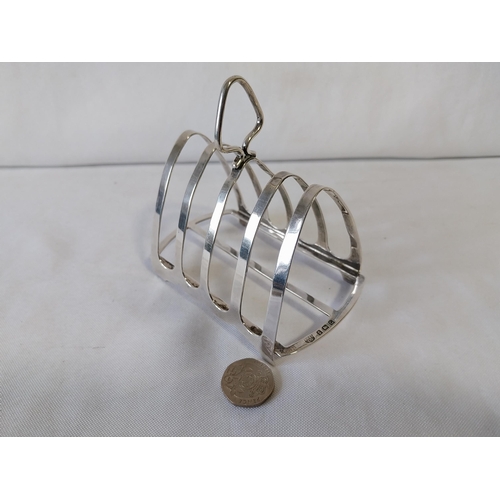 19 - HM Silver toast rack c1931 81grams