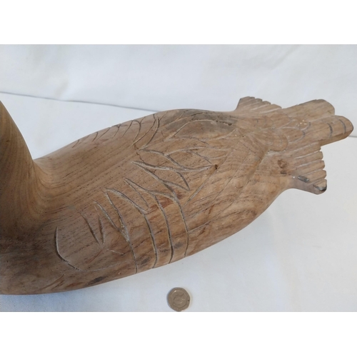 221 - vintage life size hand carved duck