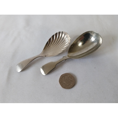 398 - 2 silver plated caddy spoons