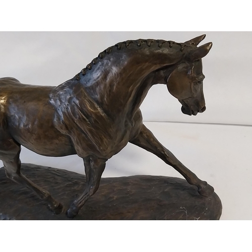 45 - resin sculpture of a thoroughbred horse