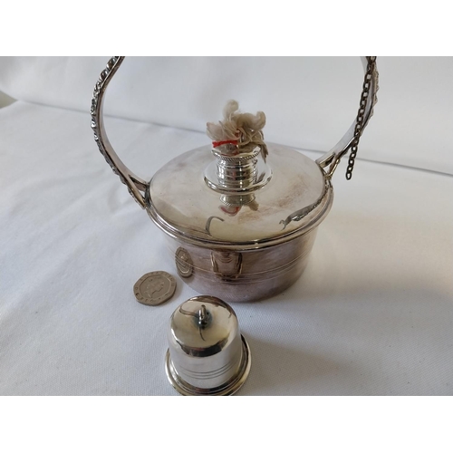 55 - vintage PHV silver plated brandy warmer