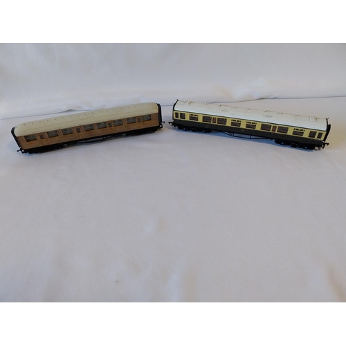 90 - Hornby R448 coach & a Bachmann coach