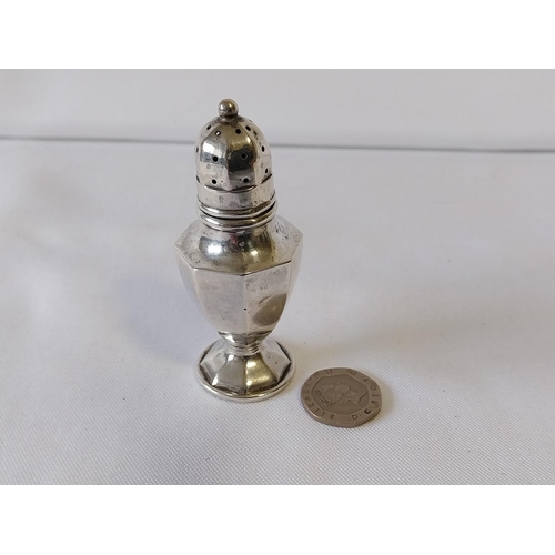 184 - HM Silver pepper pot c1903