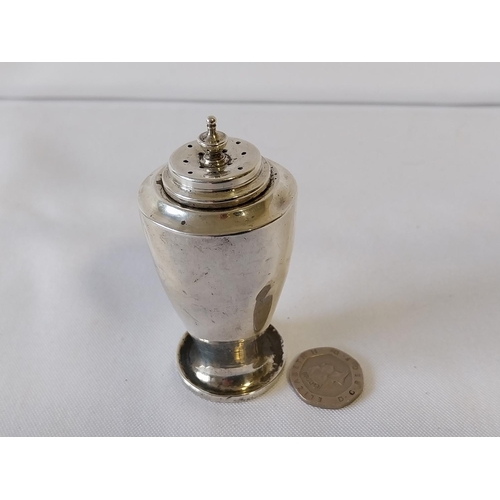 197 - HM Silver pepper pot Chester c1934