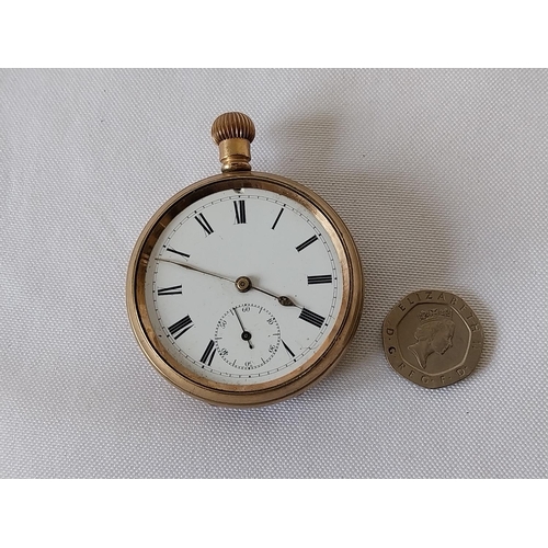 191 - vintage gold plated pocket watch for repair