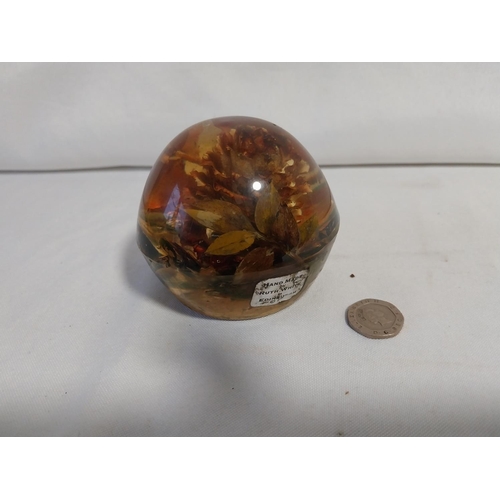 205 - Ruth White handmade resin paperweight