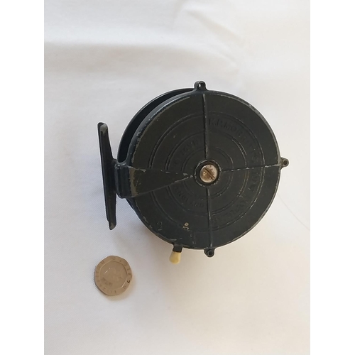 225 - Vintage fishing reel K.P. Morritts new Popular