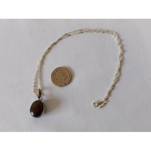 226 - 925 Silver pendent & chain