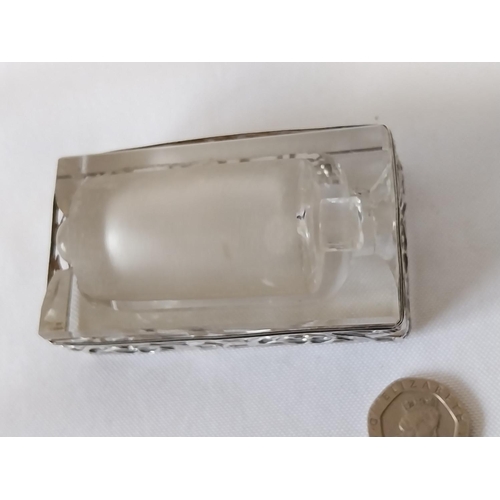 297 - HM Silver & glass stamp roller A/F