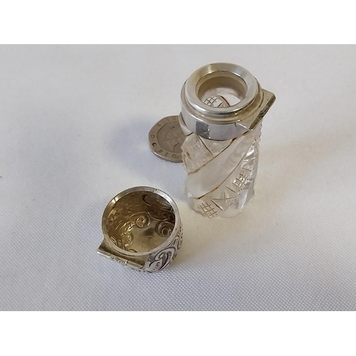 355 - HM Silver topped perfume bottle A/F