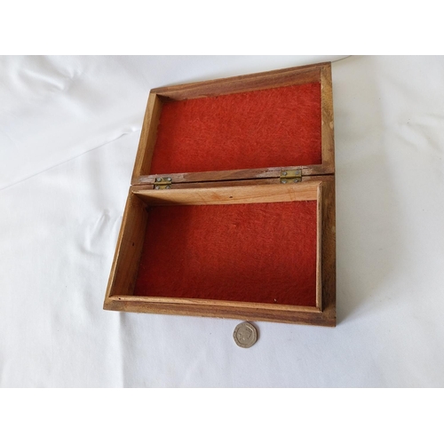 10 - vintage brass inlaid wooden box