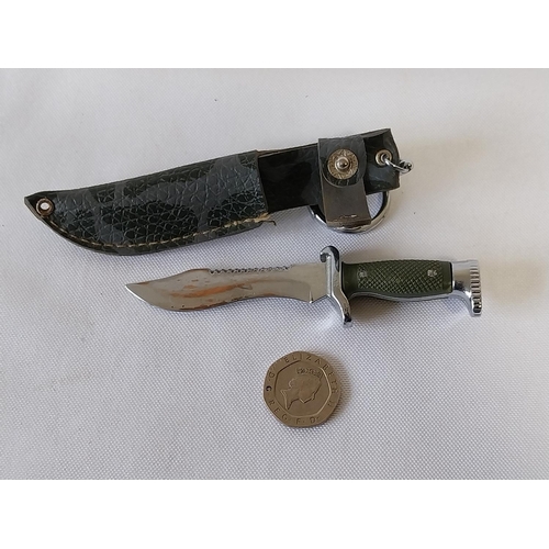 125 - keyring with knife in scabbard