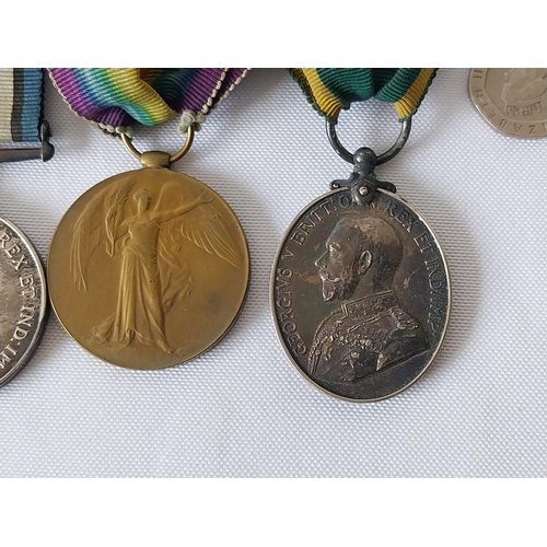 148 - WW1 set of medals including Territorial Efficiency Medal 1124 SJT.A.W.WOODBRIDGE. R.A.