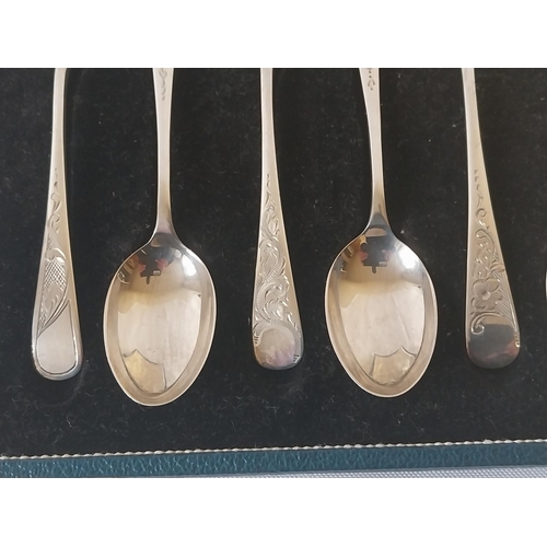 321 - HM Silver boxed set of spoons c1966 94grams