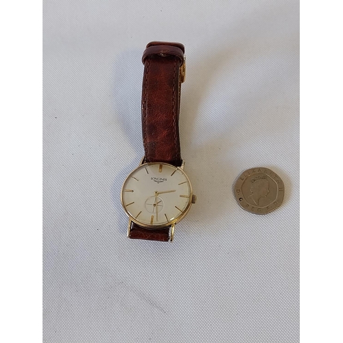 339 - Longines 9ct gold watch working order