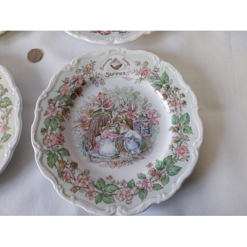 359 - Royal Doulton A Series of Four Seasons Plates From The Brambly Hedge Collection