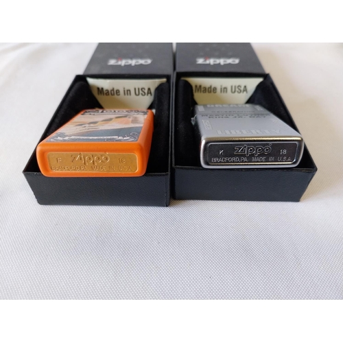 25 - 2 Zippo lighters all unused & boxed