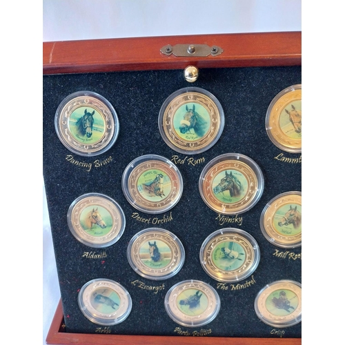 56 - enamelled & gold plated coin of Racing Legends by Graham Isom