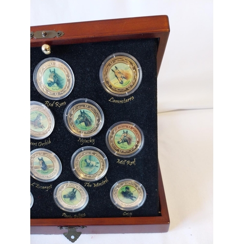 56 - enamelled & gold plated coin of Racing Legends by Graham Isom