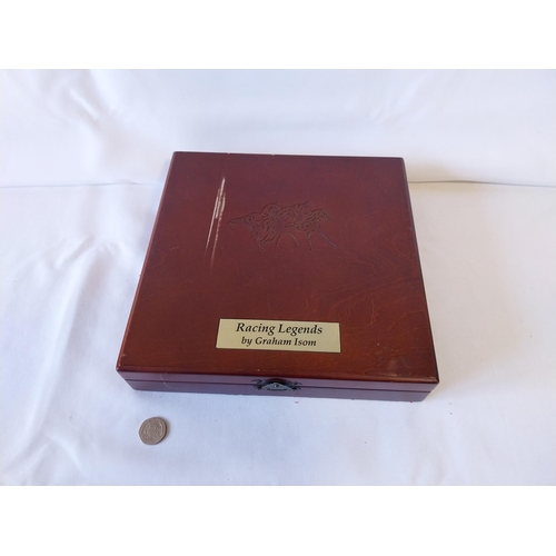56 - enamelled & gold plated coin of Racing Legends by Graham Isom