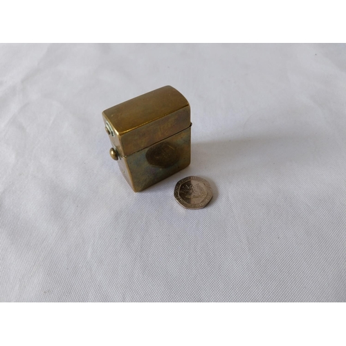 133 - Victorian brass travel inkwell