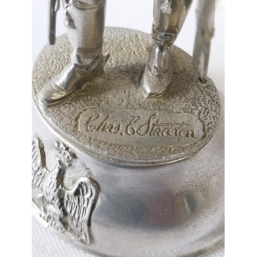 146 - Vintage Chas C Stadden pewter soldier figure boxed Trooper 1st Hussars 1808