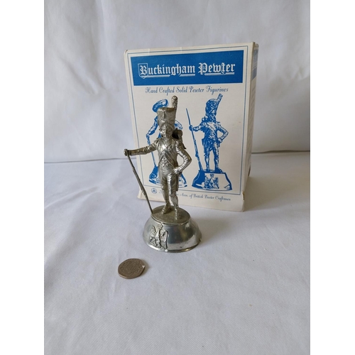 147 - Vintage Chas C Stadden pewter soldier figure boxed Grenadier Garde Imperiale 1809