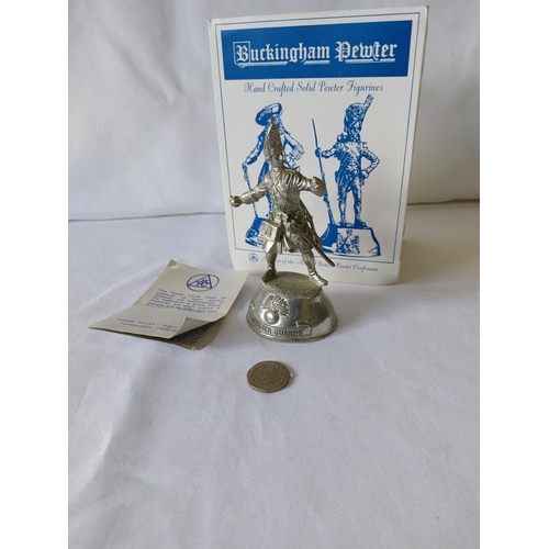 181 - Vintage Chas C Stadden pewter soldier figure boxed Grenadier 1st Reg' foot guards 1735