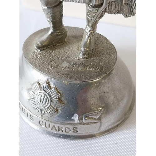 182 - Vintage Chas C Stadden pewter soldier figure boxed Pipe Major 2nd Batt' Scots Guards 1937