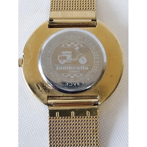 225 - gold tone Lambretta watch