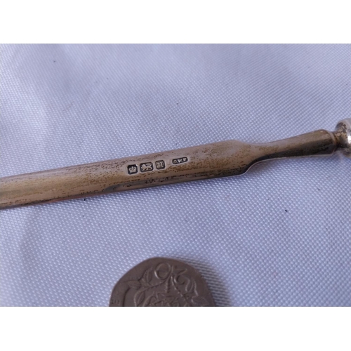 226 - HM Silver bladed letter opener c1905